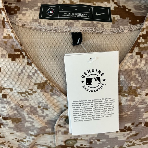 Nike San Diego Padres Baseball MLB Camo Jersey Men’s Sz: L - Picture 4 of 6